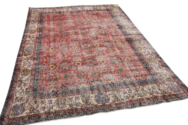 Vintage vloerkleed rood 34234 298cm x 205cm