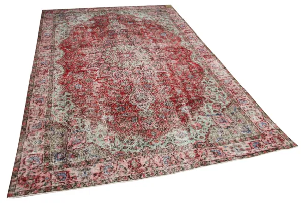 Vintage vloerkleed met rood 34891 315cm x 203cm