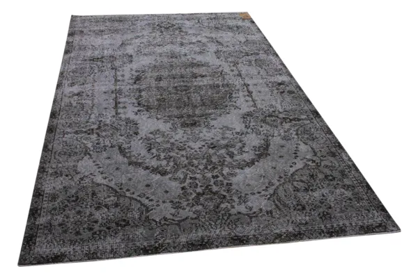 Vintage vloerkleed olijfgroen 35182 282cm x 177cm