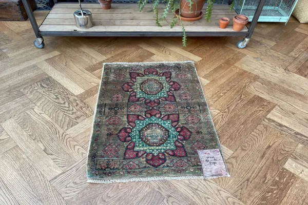 Handgemaakt vloerkleed uit Afghanistan 46210 92cm x 64cm