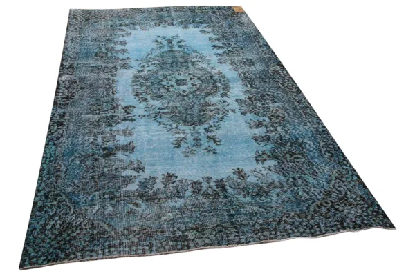 Vintage vloerkleed blauw 8166 284cm x 169cm
