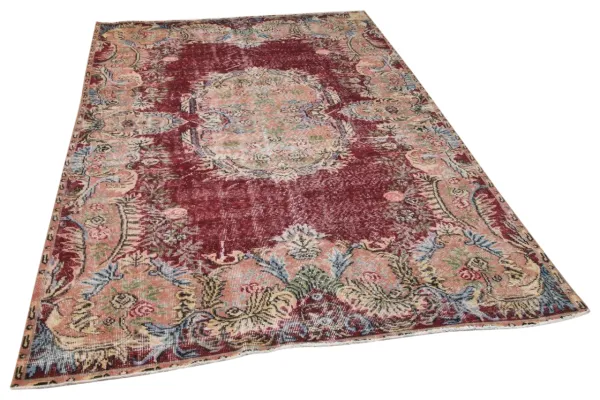 Vintage vloerkleed met rood 9144 280cm x 168cm