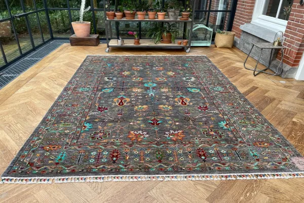 Handgemaakt vloerkleed uit Afghanistan 46212 305cm x 213cm