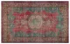 Vintage vloerkleed groen met rood 24096 298cm x 191cm