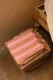 Set van 3 hamamdoeken gestreept bruin, roze 100% katoen (170cm x 90cm)  