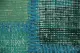 blauw patchwork vloerkleed 240cm x 170cm 