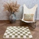 Sample sale berber vloerkleed groen 85cm x 60cm gemaakt van wol
