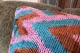 Ikat Velvet kussen blauw roze 60cm x 40cm incl binnen kussen 