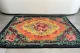 Rozenkelim badmat zwart 90cm x 70cm  