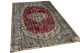 Vintage vloerkleed rood met blauw 16935 264cm x 164cm