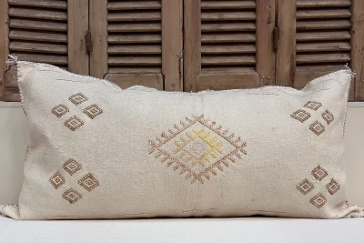 Sabra Kussen uit Marokko beige 100cm x 50cm incl vulling nr.63050
