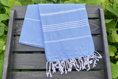 Hamamdoek babyblauw 100% katoen (180cm x 100cm)  
