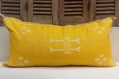 Sabra Kussen uit Marokko Geel 100cm x 50cm incl vulling nr.63032