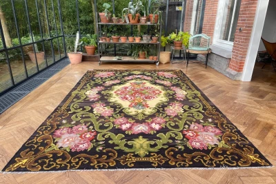 Rozenkelim authentiek, handgeweven in Moldavië 14951 353cm x 217cm