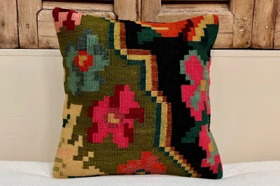 rozenkelim kussen nr.19101 40cm x 40cm incl binnenkussen 