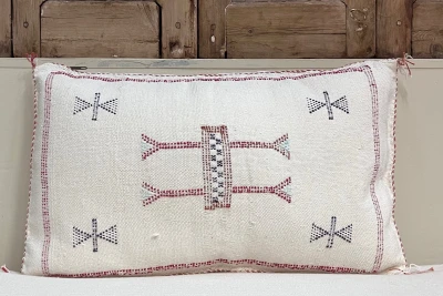 Sabra Kussen uit Marokko wit 60cm x 40cm incl vulling nr.93232