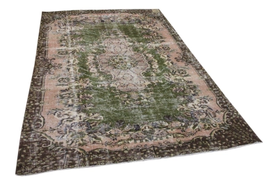 Vintage vloerkleed met groen 18226 276cm x 173cm