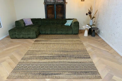 Jute look platgeweven vloerkleed nr.8761, in diverse maten verkrijgbaar 